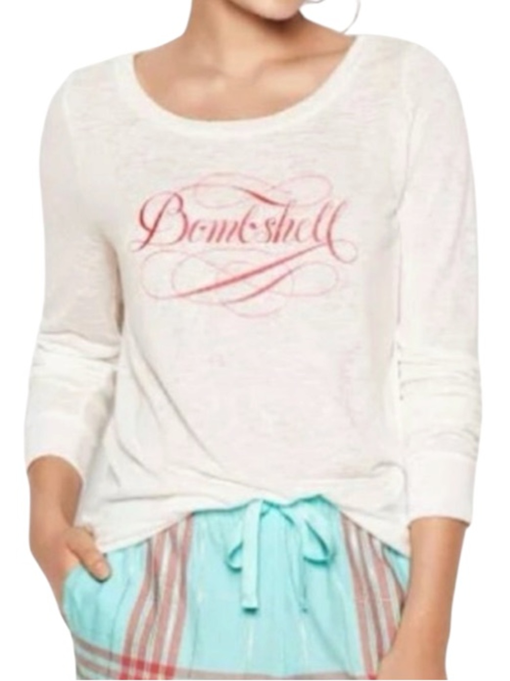 Victoria Secret Bombshell Graphic Logo Long Sleeve